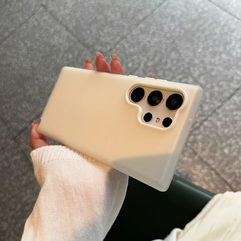 2 in 1 ultra thin Jelly liquid silicone phone case for Samsung Galaxy S22 S23 S24 Ultra Plus anti-fall clear hard bumper cover: for GalaxyS22Ultra(6.7") / WHITE