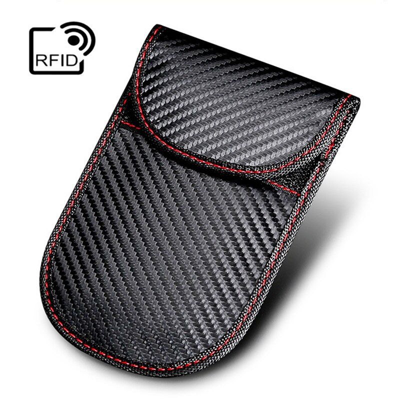 Anti Theft Keyless Entry Car Key Case Cover RFID Signal Radiation Blocking Bank Credit Card Holder Key Wallet Small Bag