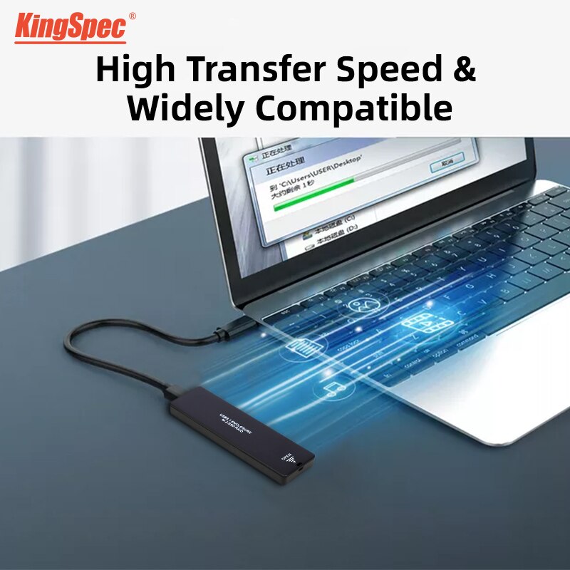 KingSpec M.2 NGFF (segnale SATA) 22*42 22*80 SSD a USB 3.0 Caddy contenitore HDD esterno adattatore per disco rigido HD adatto per presa chiave B M