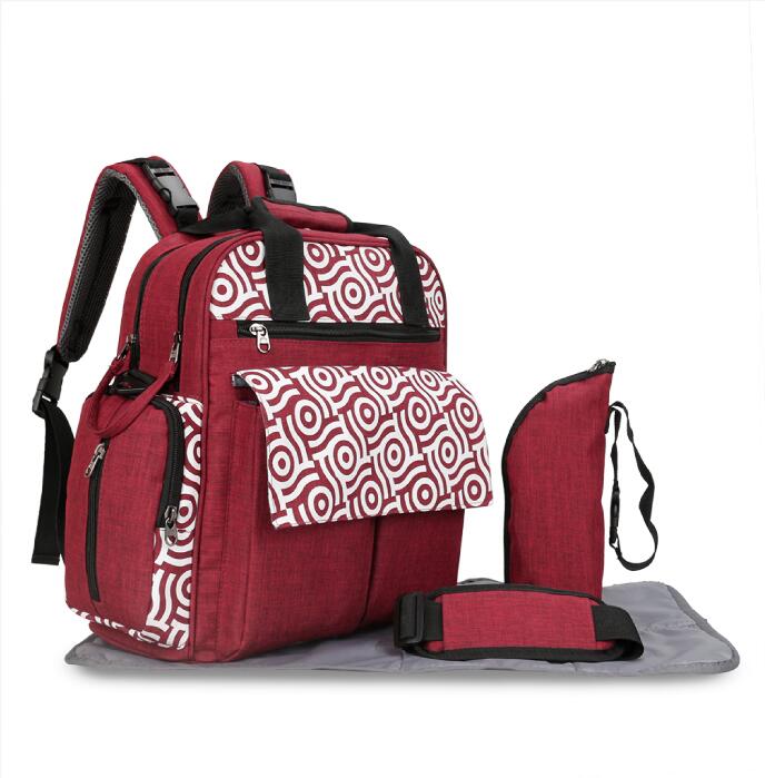 Alameda Convertible Diaper Bag Backpack Large Baby Bag Mummy Maternity Nappy Changing Bag with Stroller Strap for Baby Care: Red