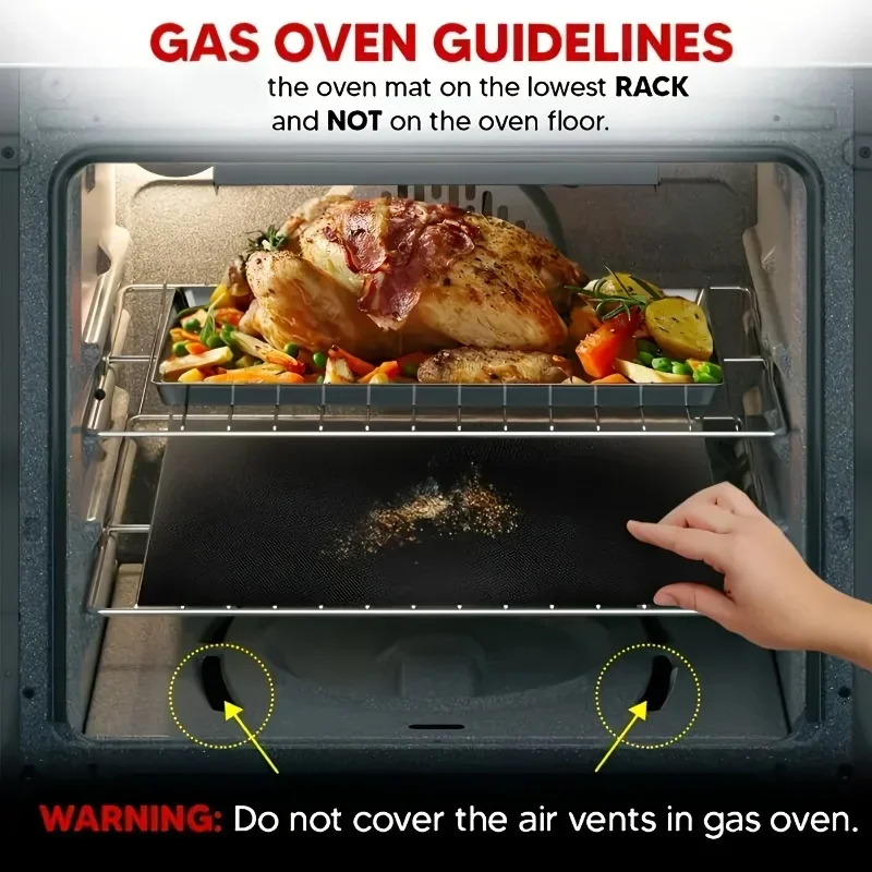 Grill Mat Oven Mat Microwave Mat Outdoor Baking Mat Fiberglass Insulation Non-Stick Oven Easy To Clean Reusable Oven Liner