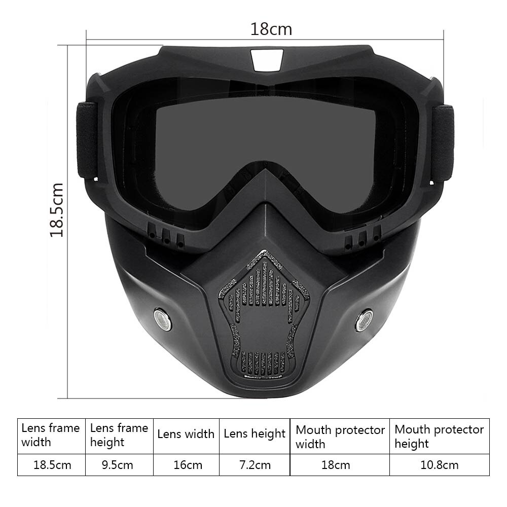 Motorfiets Bril Motocross Motor Moto Bril Afneembare Goggle Uv Bescherming Ski Bike Voor Halley Open Helm Masker