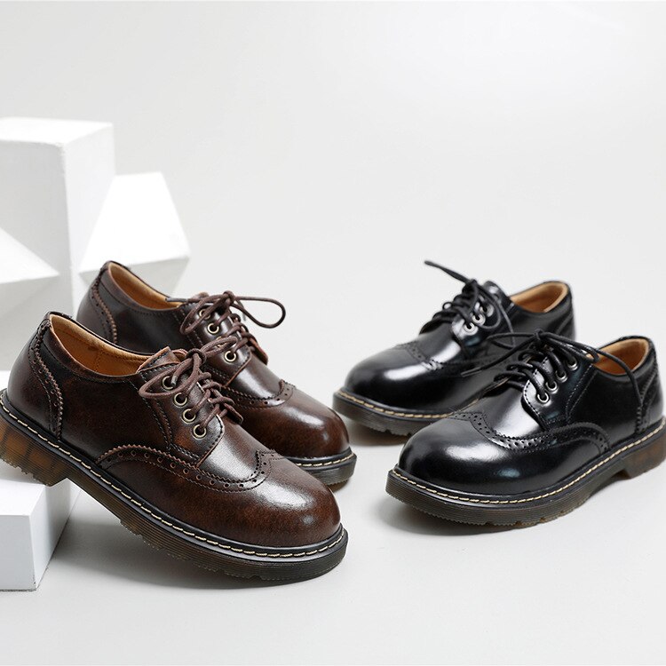 Eagsity klassiset brogue-kengät naisille, oxford-kengät, nauhakengät, pyöreä kärki, vapaa-ajan kengät, paksupohjaiset kävelykengät
