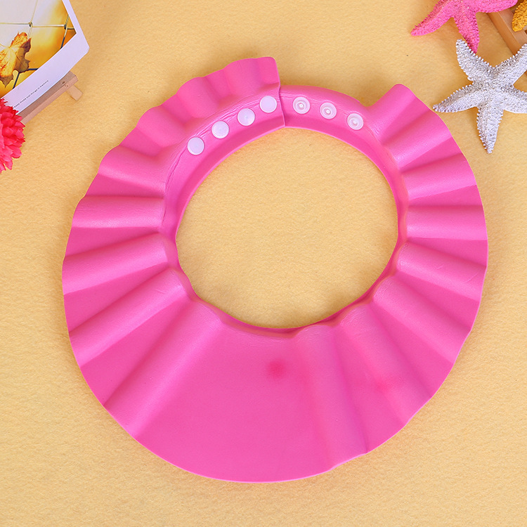 Nette Solide EVA Baby Waschen Hütte freundlicher Dusche Kappe Neugeborenen Wasserdicht Haarschnitt Hütte Shampoo Kappe Für Art Schutz: Rosa