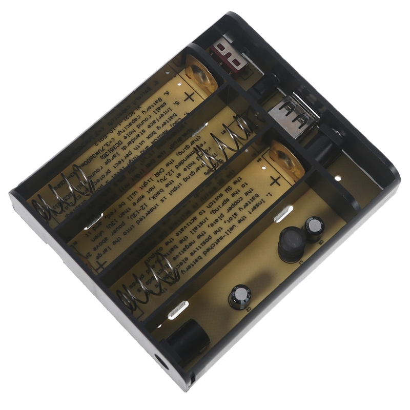 Diy-netzteilbox mit 3x x 18650 akkus , 5v x usb-anschlüssen und  + 3.5 5.5 1.35mm 9v + 12v 2.1mm usv-anschlüssen für wlan-router, modem und überwachungskamera