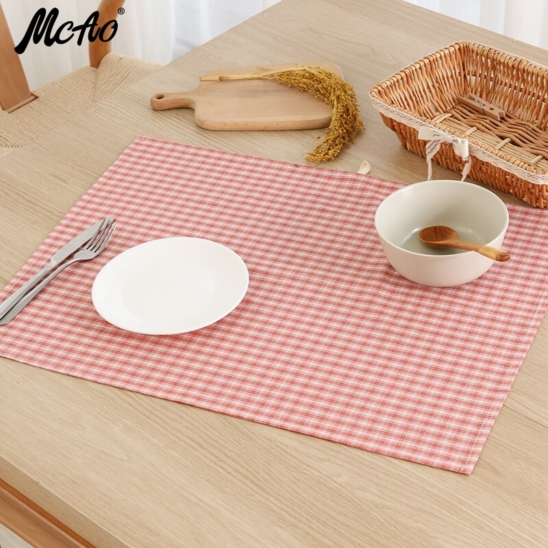 Mcao kafe serviett bomull vanlig bord restaurant skotsk stil serviett husholdning kjøkken dekorasjon tilbehør 60*45 cm h29