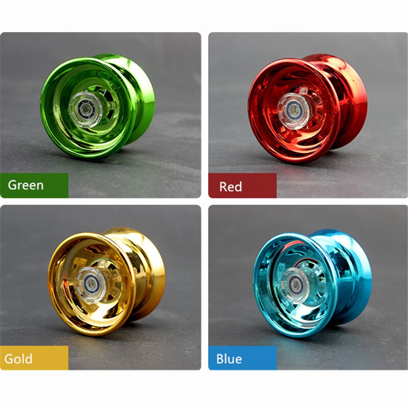 Metall yoyo boll barn leksaker bärande snöre trick jojo boll barn spinner roliga yoyo leksaker игрушки: Blå