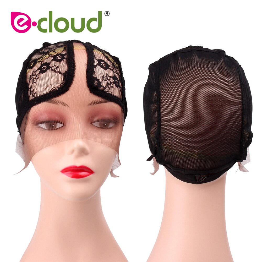 Wig Caps for Making Wigs Full Lace Wig Weaving Cap Mesh Base Machine Made Stretchy Net Medium with Adjustable Strap Black: 1pcs Black Color
