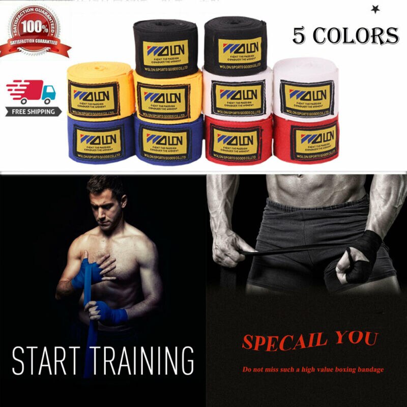 2 ks/balenie boxerské bandáže na ruky mma muay thai kick boxerské bandáže na tréningové bandáže 1.5/2.5/3/5m dĺžka 5cm šírka
