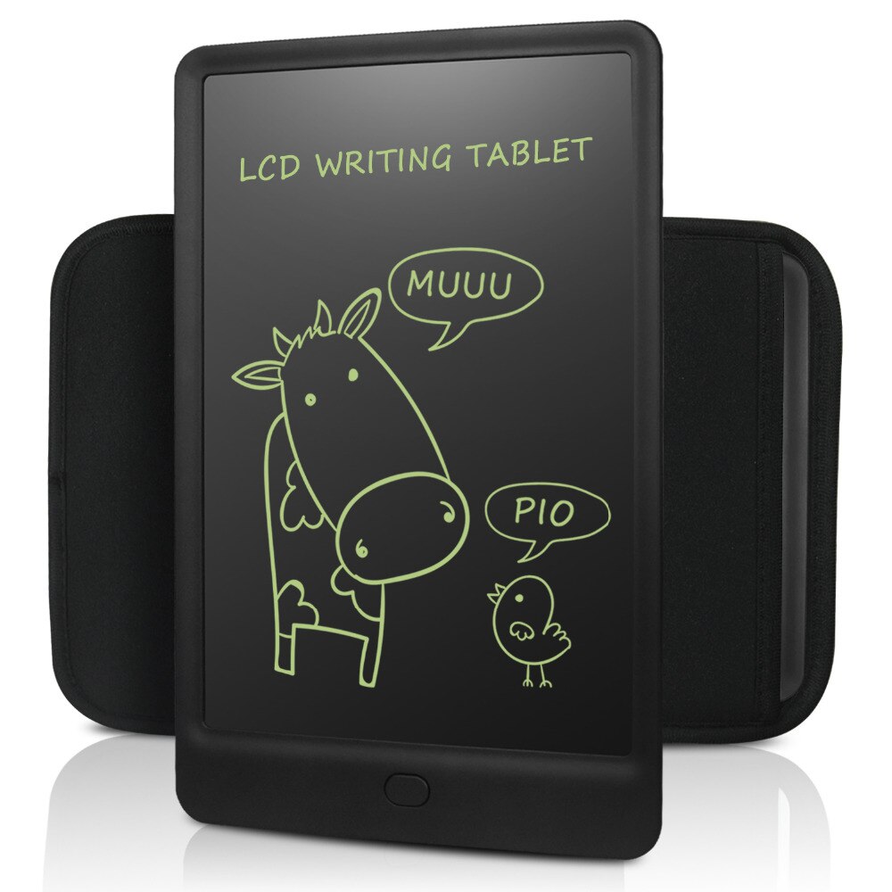 NEWYES 10 inch LCD Writing Tablet Portable E-Writer Paperless Notepad with Erazer Lock Button Black Thick handwriting