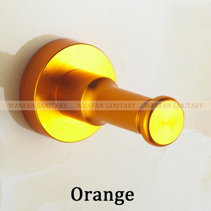 10 kleuren ruimte aluminium multi-color diy handdoek muur haak spijker badkamer keuken kleding sleutel kapstok tas hanger houder hj -0726: Oranje