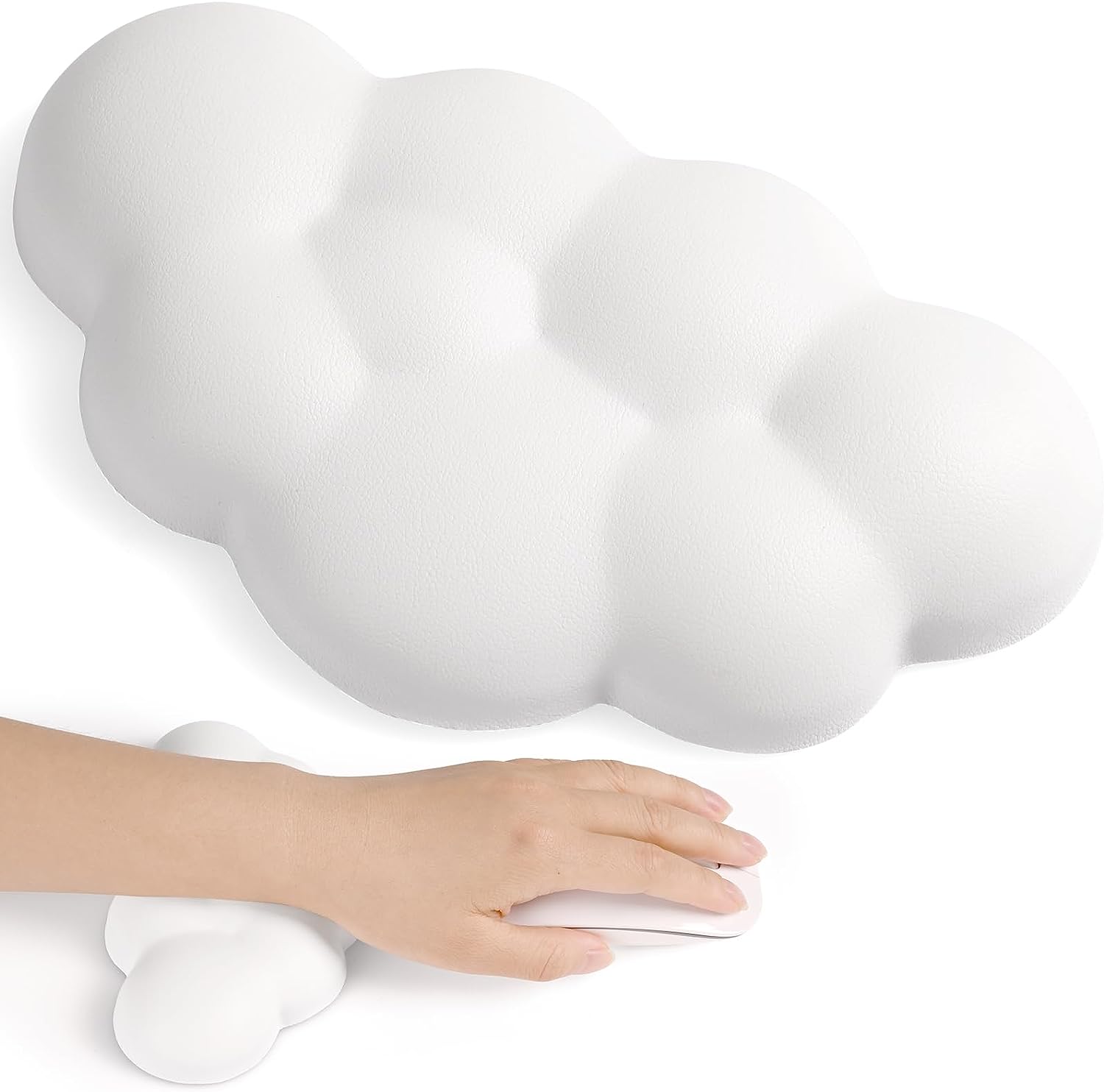 Tastatur-Cloud-Handgelenkauflage mit Memory-Schaum-Handgelenkstütze/Kissen aus weichem Leder zum einfachen Tippen und zur Schmerzlinderung im Büro