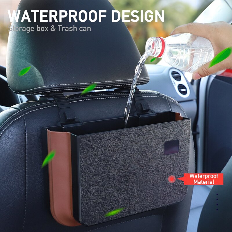 Autostoel opbergtas, waterdichte opbergzak voor de rugleuning, vuilniszak voor auto-accessoires, organizer voor sleutels, kaarten en telefoonhouder