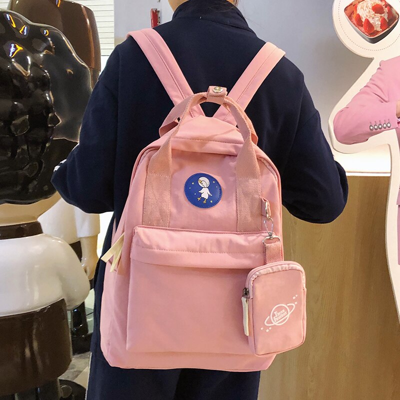 Girl Heart Ins Super Fire Girl Schoolbag Fifth And Sixth Grade With Simple Schoolbag Korean Version Harajuku Ulzzang Backpack