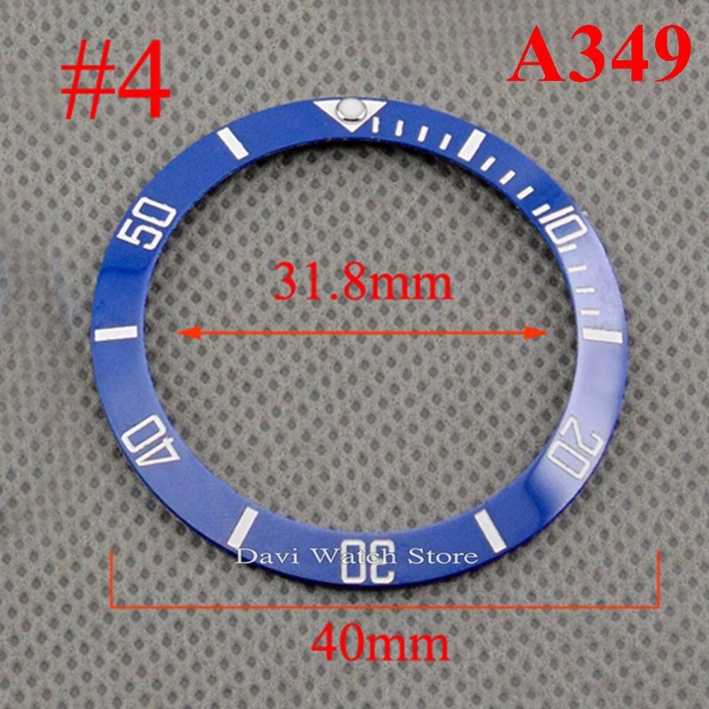 38/40mm Red Blue Ceramic Fit GMT Automatic Movement Mens Watch Bezel