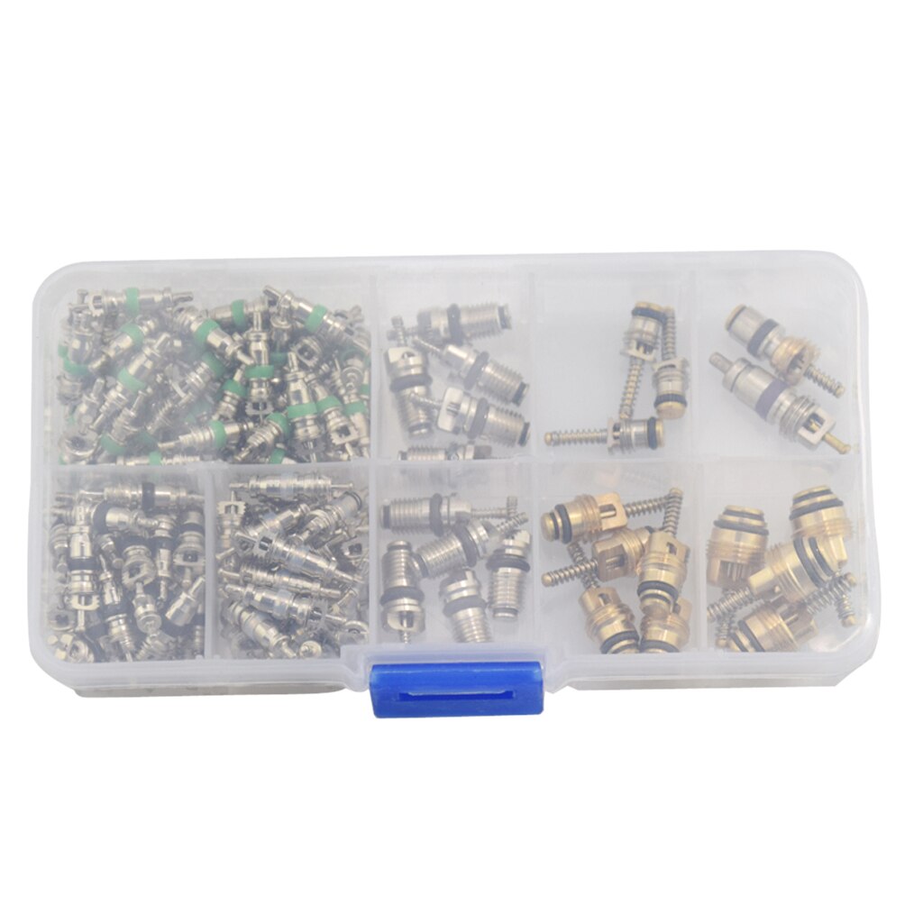 134 Piece Assortment A/C Schrader Valves R134a Kit 11 kinds AC valve Cores