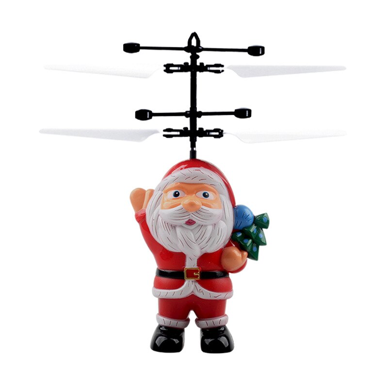 Afstandsbediening Speelgoed Vliegende Santa Kinderen Cadeau Kerst Usb Gloeiende Jongen Meisje Fun Elektrische Afstandsbediening Speelgoed