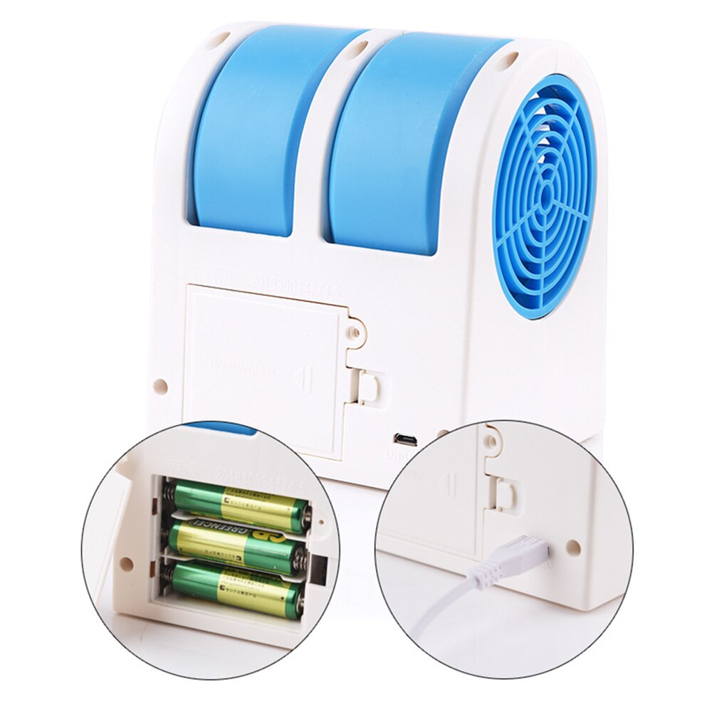 mini powietrze 3-w-1 wentylator nawilżacz oczyszczacz robić domu/sypialnia/biuro/na zewnątrz USB/zasilany z baterii przenośny cichy chłodnym powietrzem,