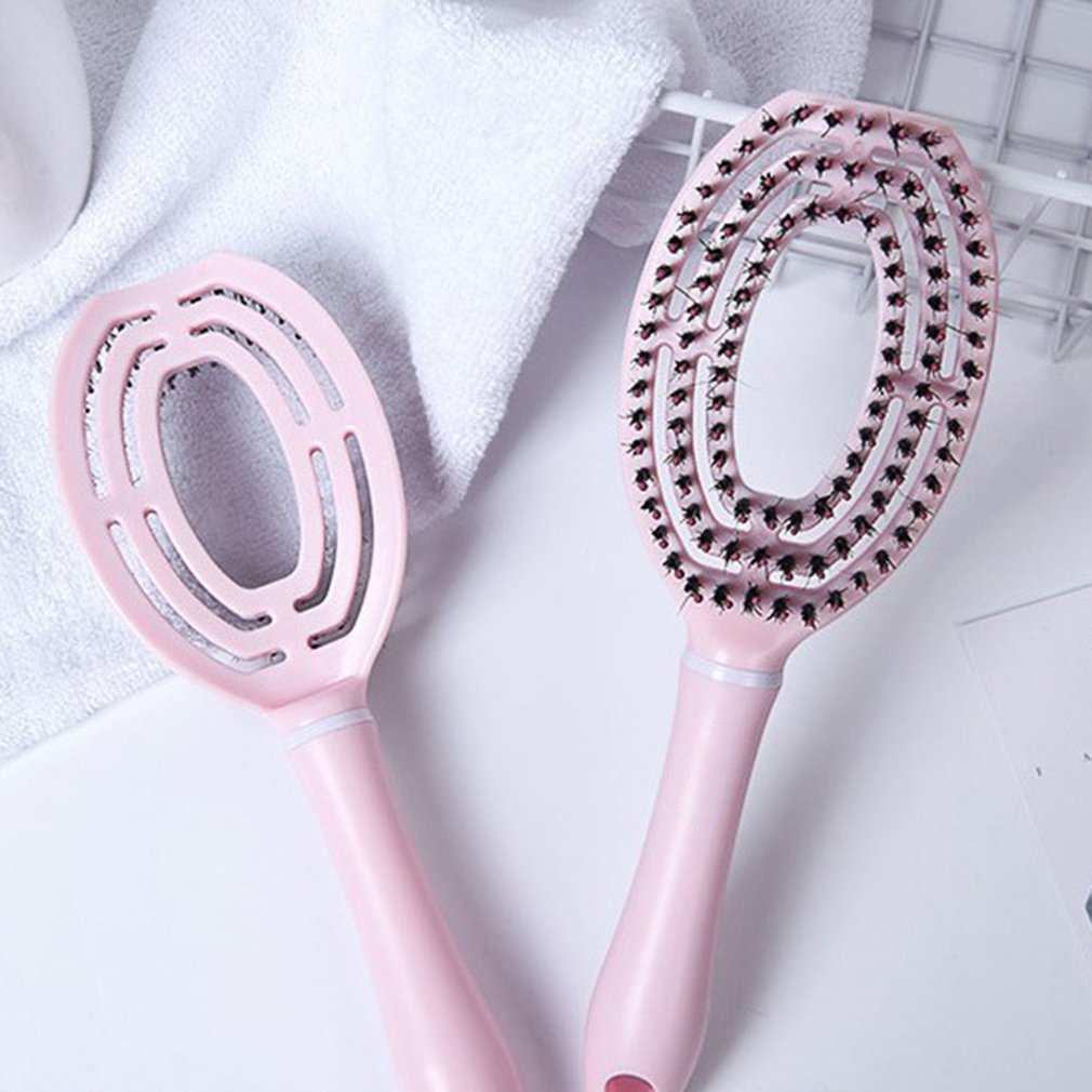 Hår hårbotten massage kam hår borste borst nylon dam blött lockigt hår trassligt hår salong frisörverktyg