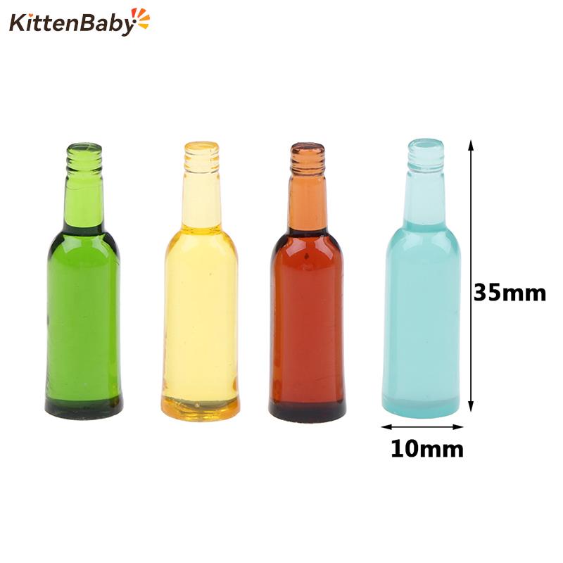6Stck Bahre Wein Trinken Flasche Puppe Lebensmittel Küche Wohnzimmer Zubehör 1:12 Puppenhaus Miniatur Spielzeug