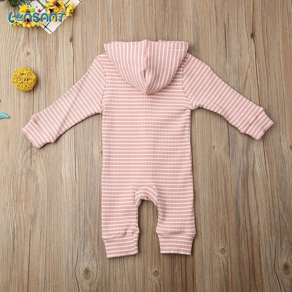 Lonsant 2019 novo babes roupas recém-nascidos de uma peça com capuz macacão manga comprida primavera bebê meninas meninos ternos do corpo macacão n30
