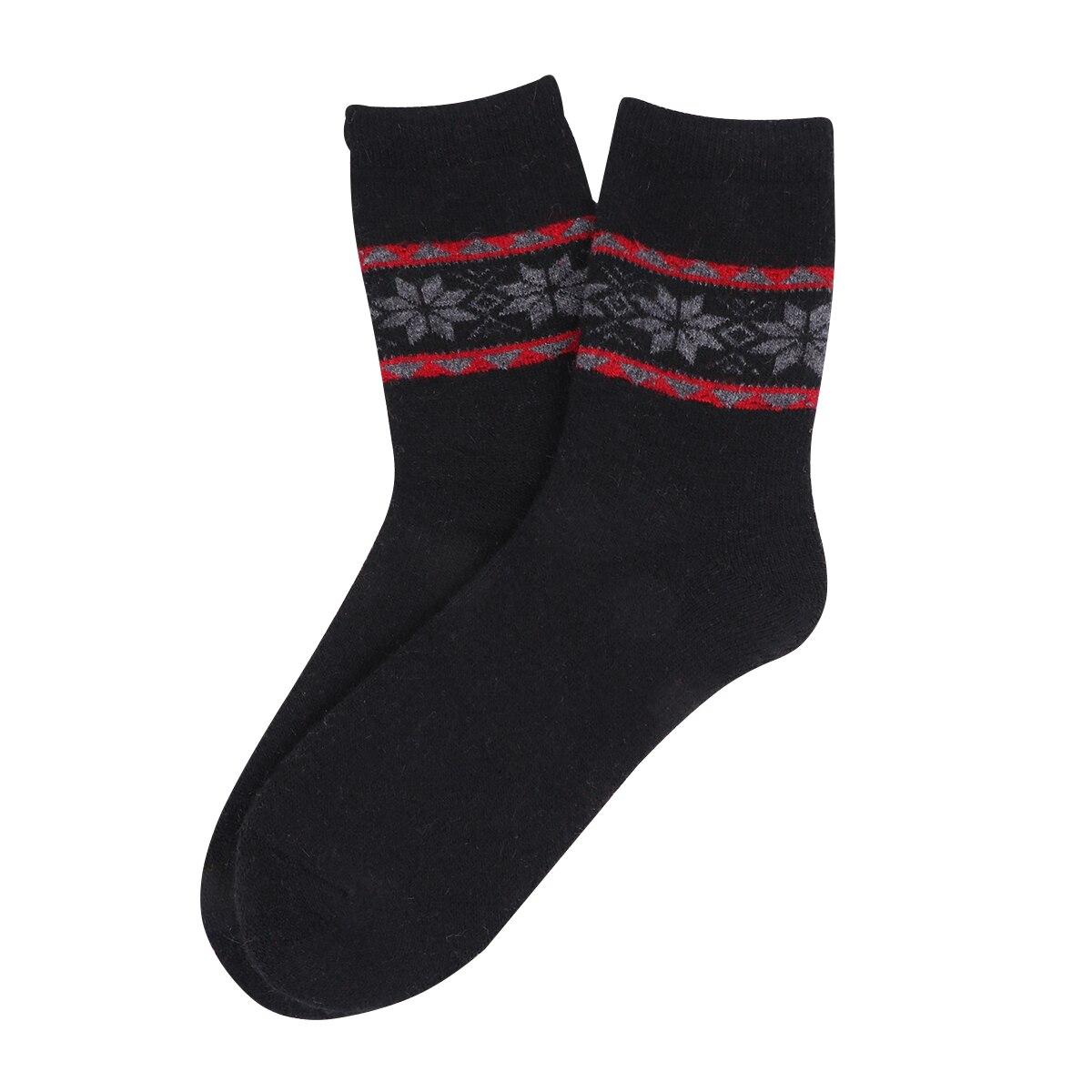 1 par kvinder uldsokker varme vinter tykke sokker tegneserie sokker (tilfældig farve, mønster 2)