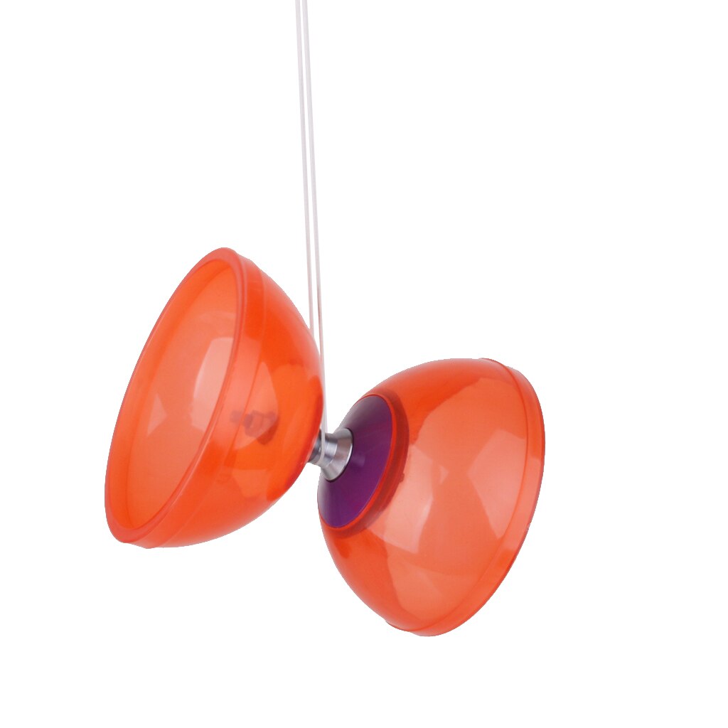 5-Bearing Diabolo Juggling Spinning Kit Toy Set W Handsticks & String Red