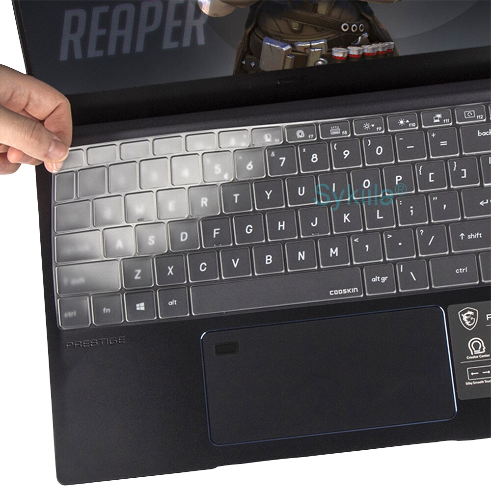 Keyboard Cover for MSI Modern 15 Prestige 14 15 A10M A10R8 Black Clear Transparent Silicone TPU Skin Case Protective Laptop