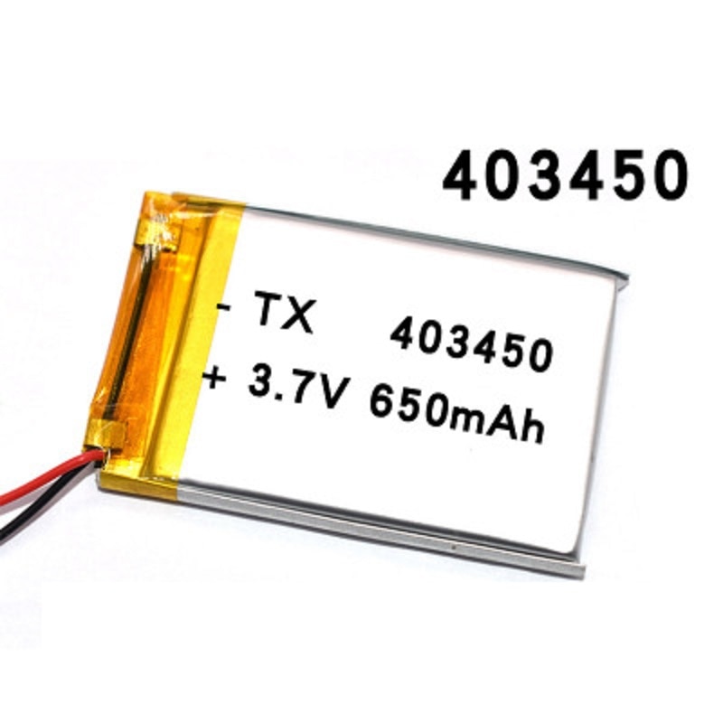 403450 3,7 V 650mAh batería recargable li-polímero Li-ion para juguetes banco de energía GPS mp3 mp4 altavoz de teléfono móvil 043450 403549