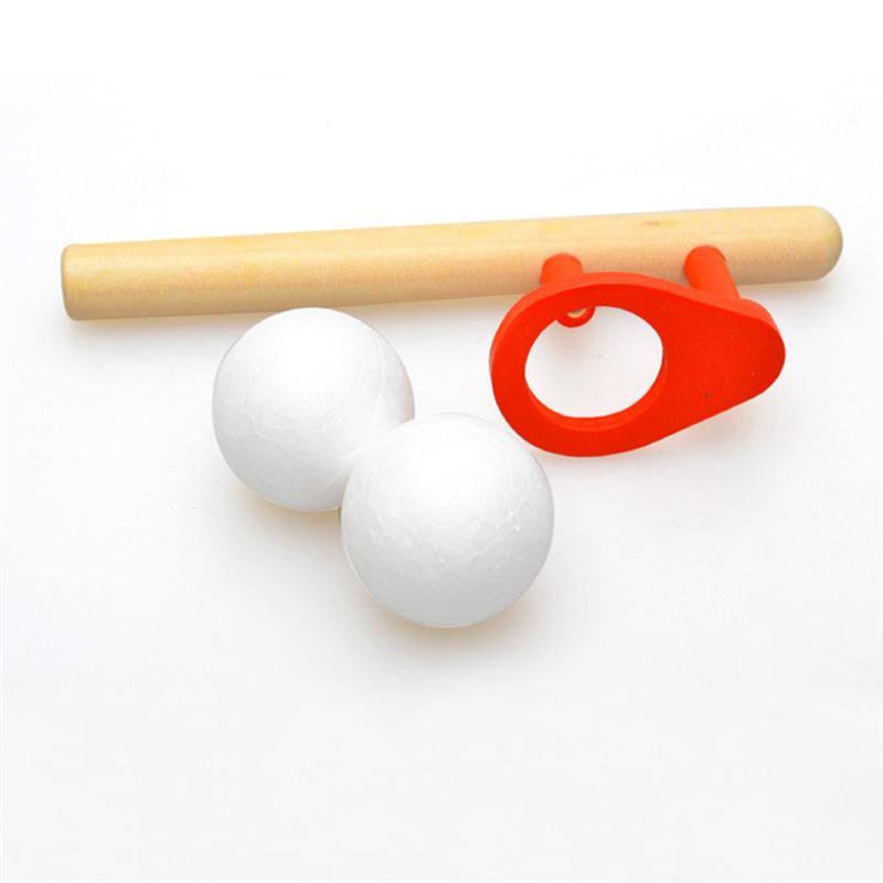 Classic Wooden Games Floating Blow Pipe & Balls Balance Blowing Toys Fun Stress Reliever for Kids Children Toddler