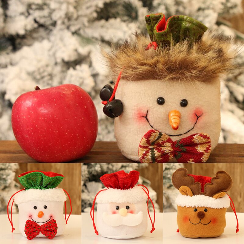 Kerst Decoratie Candy Apple Verpakking Zak Sneeuwpop Elanden Apple Bag Kerst Cadeau Decoratie Zak