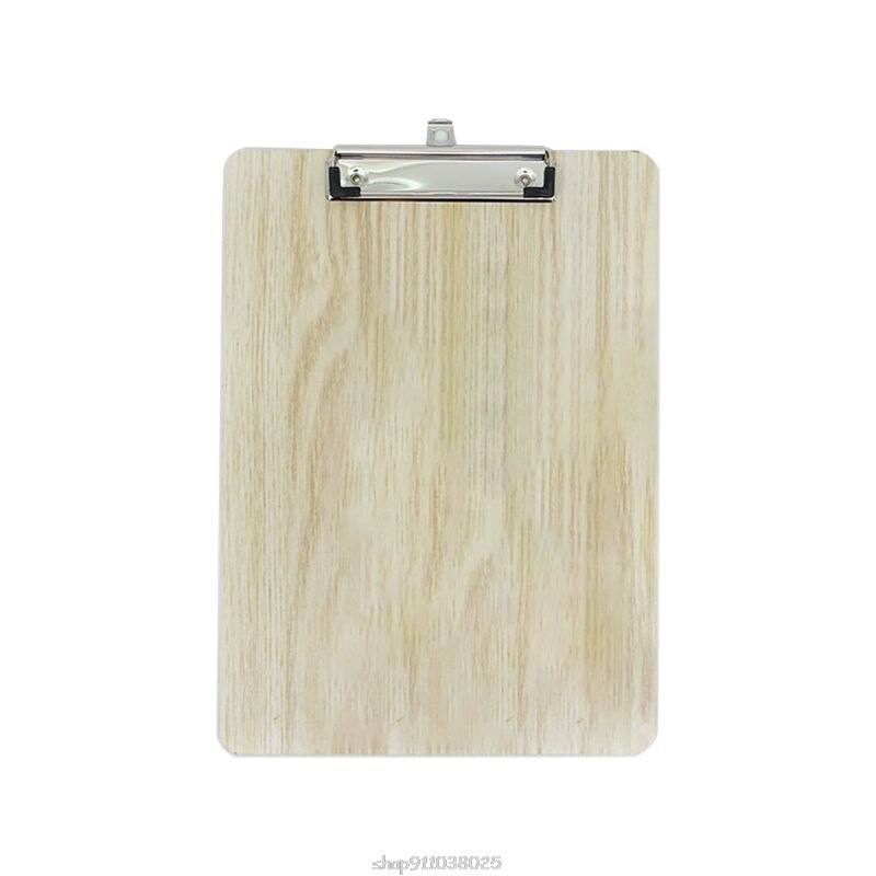 Portable A4 A5 Wooden Writing Clipboard File Hardboard Document Holder Office Stationery F24 21: A4-BG