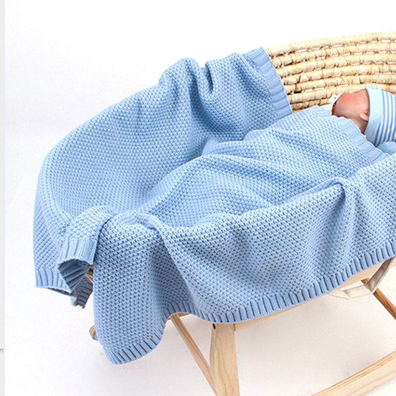 freundlicher Decke Baby Kinderwagen Decke Einfache Baby Decken Gestrickte Neugeborenen Swaddle wickeln Weich Kleinkind Sofa Krippe Decke