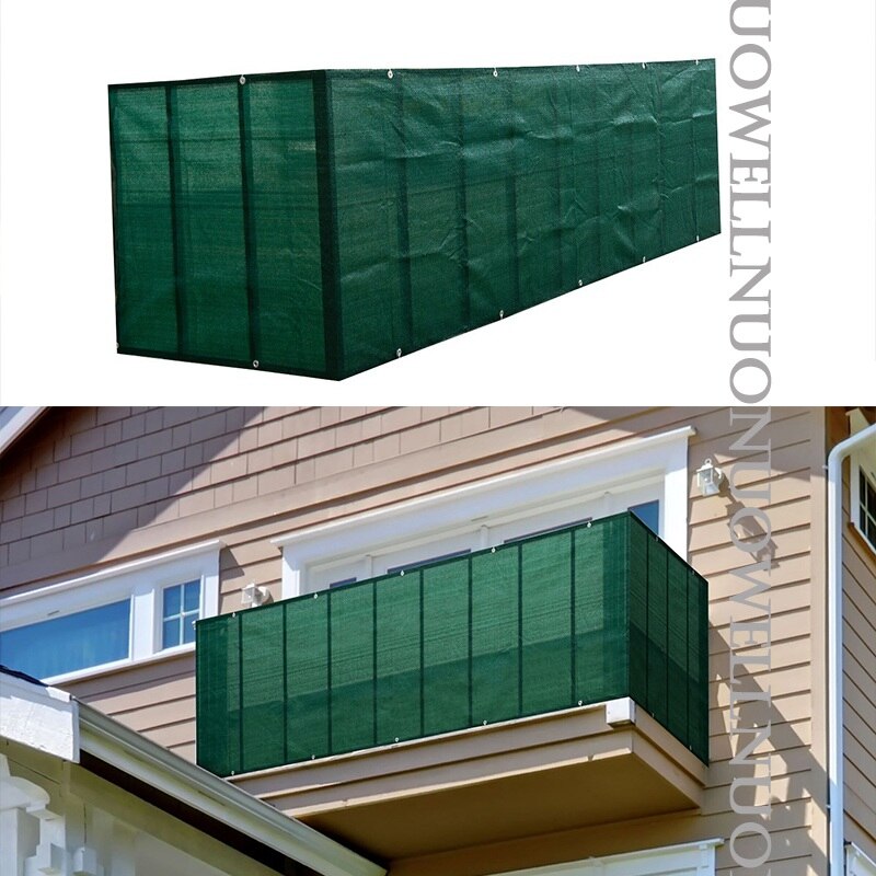 Width 0.8M/0.9M Blackish-Green Balcony Shading Net Fence Privacy Screen Garden Pergolas Shelter Cover Swimming Pool Awning