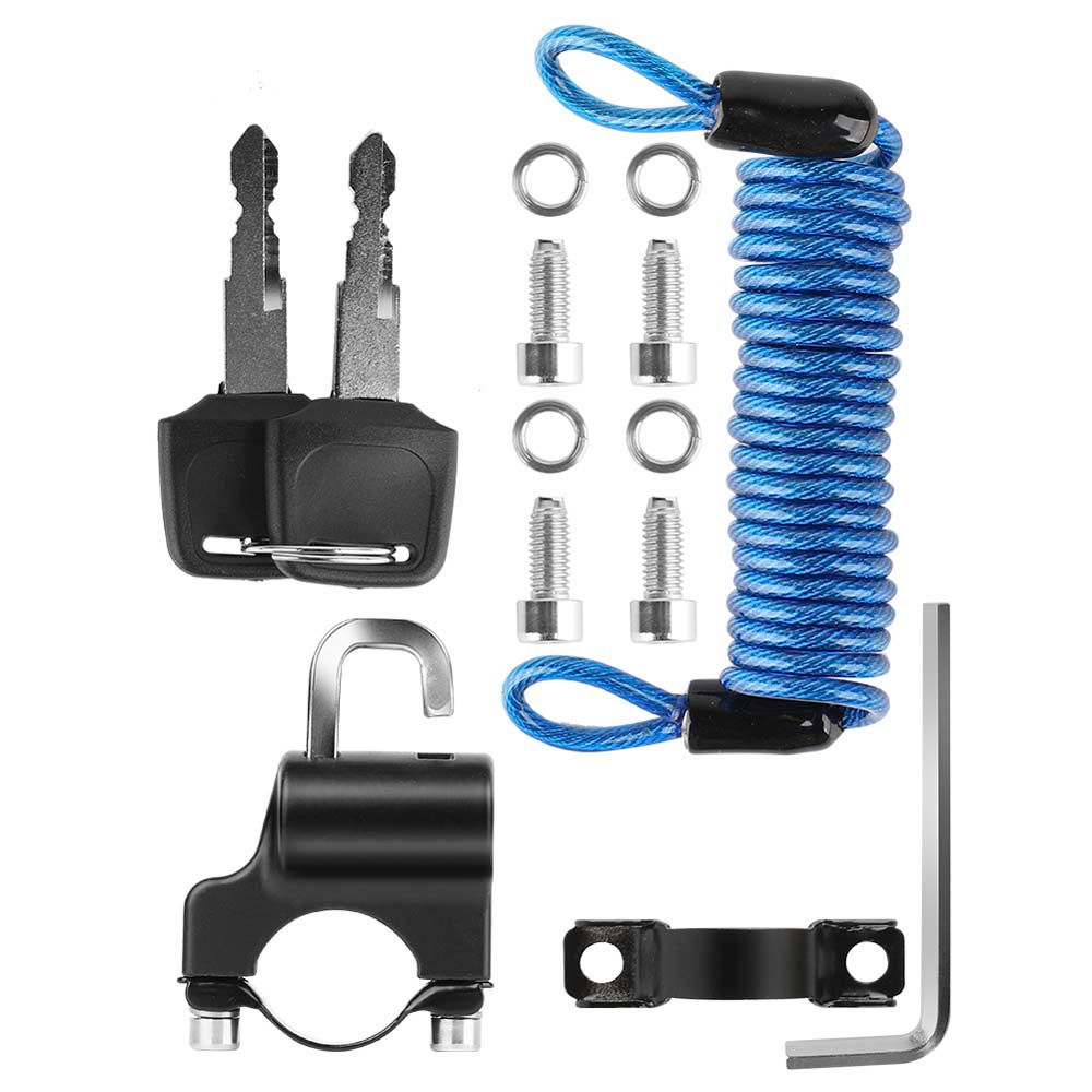 Bicycle Helmet Wire Rope Lock Anti-theft Mountain Bike Cycling Cable Lock Motorcycle Portable Lock Outdoor Bike Rope Padlock