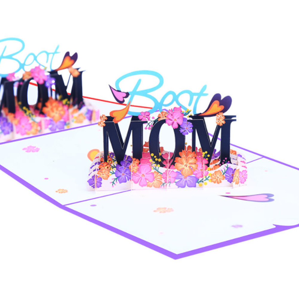 3D Pop Up Mothers Day Cards Floral Greeting Cards Flowers for Mom Wife Birthday Card