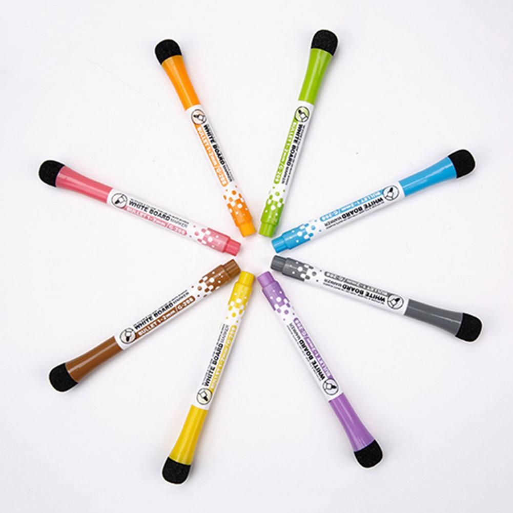 8Pcs Magnetische Whiteboard Markers met Wissen Droge White Board Markers Uitwisbare Voor Kantoor Schoolbenodigdheden