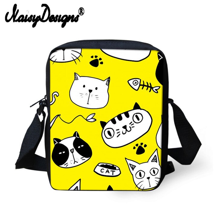 Noisydesigns Girls Bag Handbag Sweet Cat Printed Small Shoulder Tote Bag Shopping Case Beach Messenger Crossbody Bag Mochila: LMXY0260E