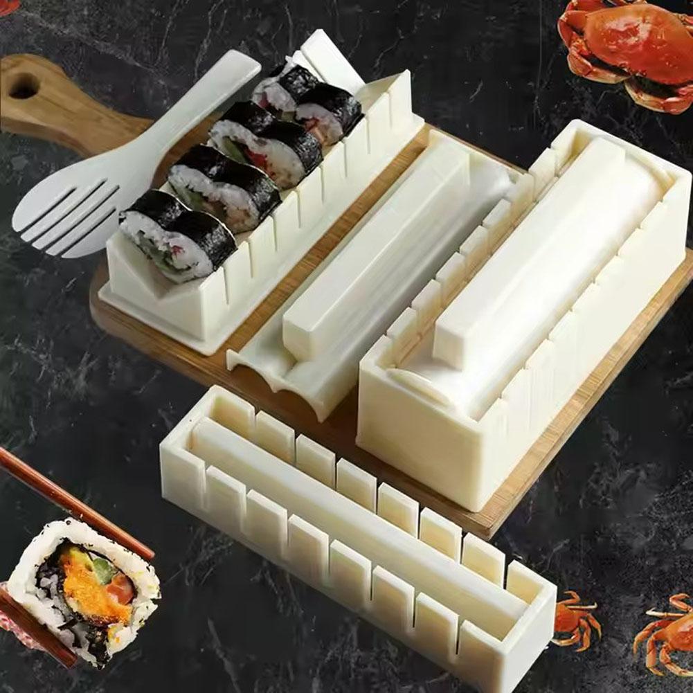 Sushi Maker Equipment Kit Plastic Kimbap Sushi Rolls Mold Rijst Ronde Hartvormige Vierkante Mold Sushi Maken Gereedschap Set