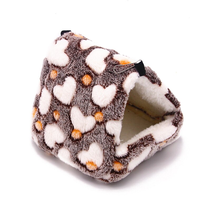 Huisdier Bed Zacht Flanel Cavia Bed Hamsters Slaapzak Voor Konijn Accessoires Jaula Conejo Kleine Huisdier Kooi Nest Bed kussen: coffee / 14x12cm