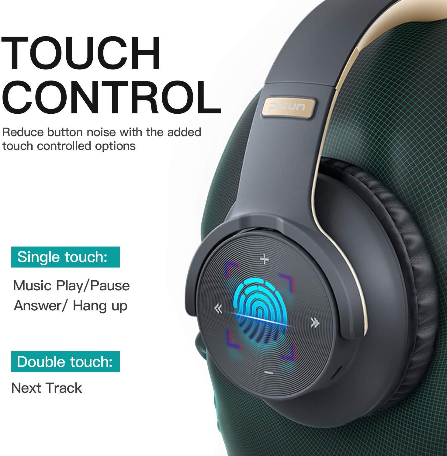 Picun B8 Drahtlose Kopfhörer Bluetooth 5,0 Headset 40H Spielen zeit berühren Kontrolle Über Ohr Kopfhörer mit Mic TF Stereo Headset für