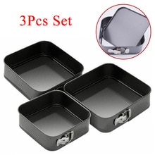 3 Stks/set Vierkante Vorm Cake Tins Mold Non Stick Bakken Trays Pan Carbon Staal Keuken Benodigdheden Accessoires
