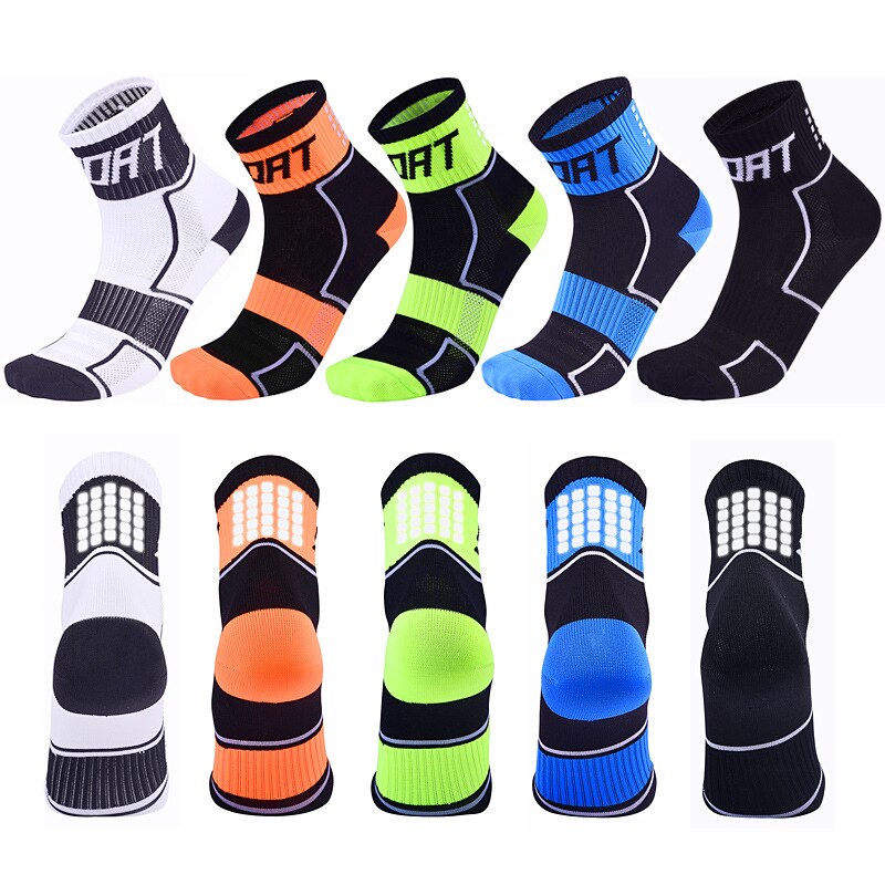 Reflective Cycling Socks Men Breathable Outdoor Basketball Socks Wicking Bike Socks Running Sports Socks Women