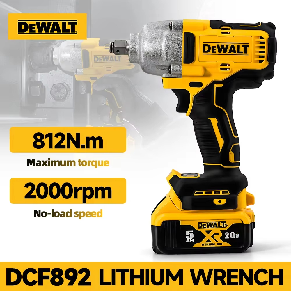 DEWALT DCF892 Elektrischer Schlagschrauber, kabellos, bürstenlos, 1/2 Zoll, kompakte Drei-Gang-Einstellung, pneumatische Kanone, Reifenentfernung