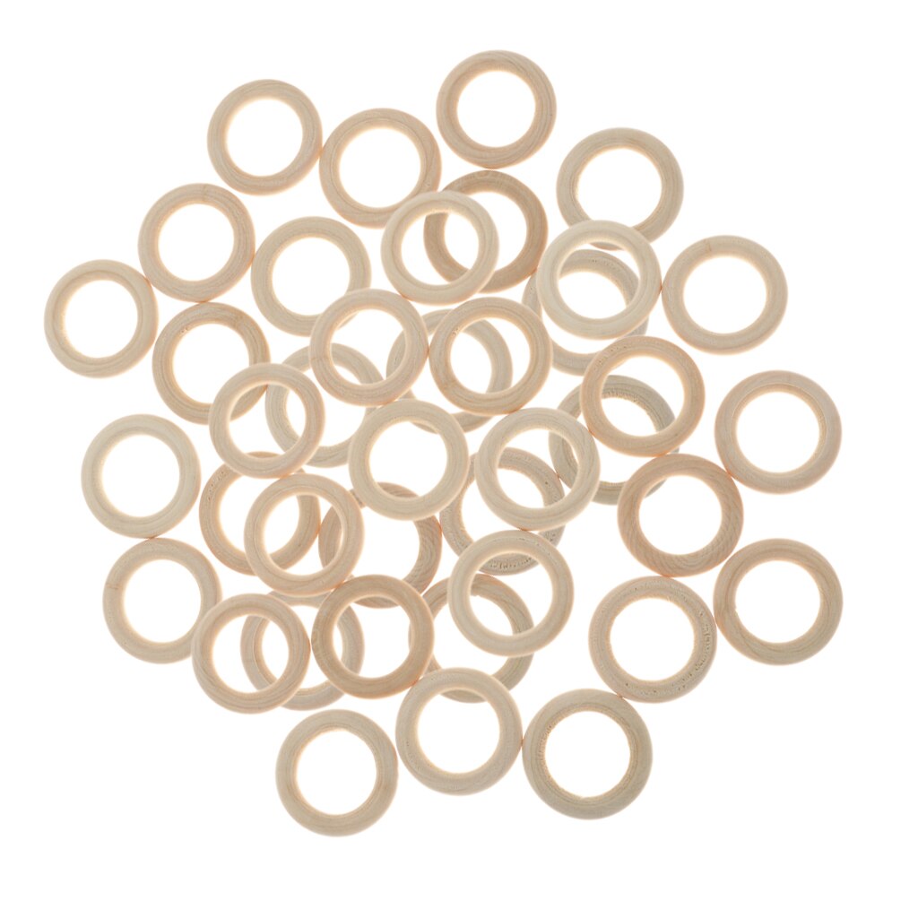 Pak Van 50 3.5 Cm Natuurlijke Hout Lus Ring Hout Materialen Voor Diy Sieraden Bevindingen Craft Supplies