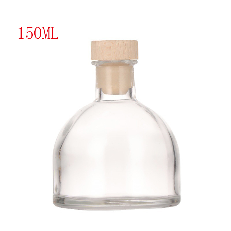 Small glass wine bottle transparent sealed bottle with lid household good-looking storage bottle storage tank 100ML/150ML/200ML: 150ML