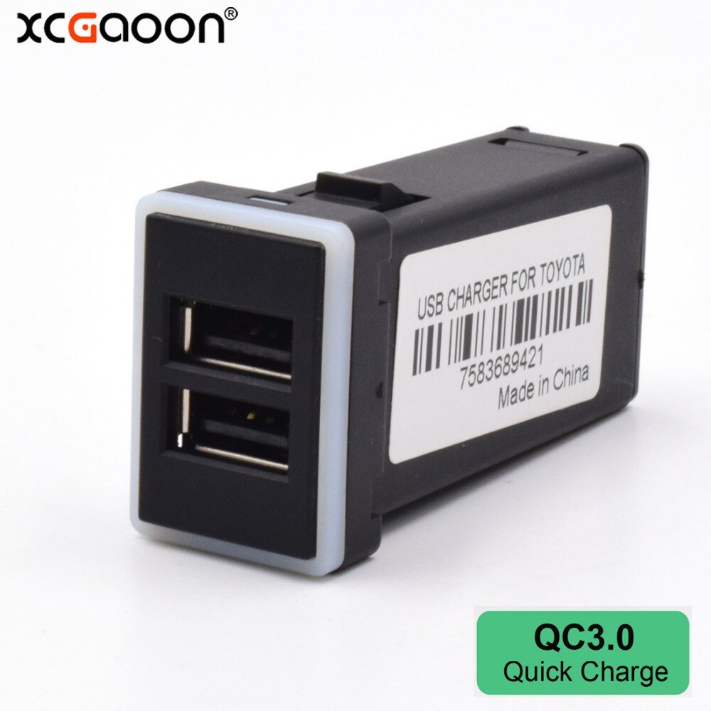 Xcgaoon Speciale QC3.0 Quick Charger 2 Usb Interface Socket Oplader Adapter Voor Toyota, DC-DC Omvormer Converter