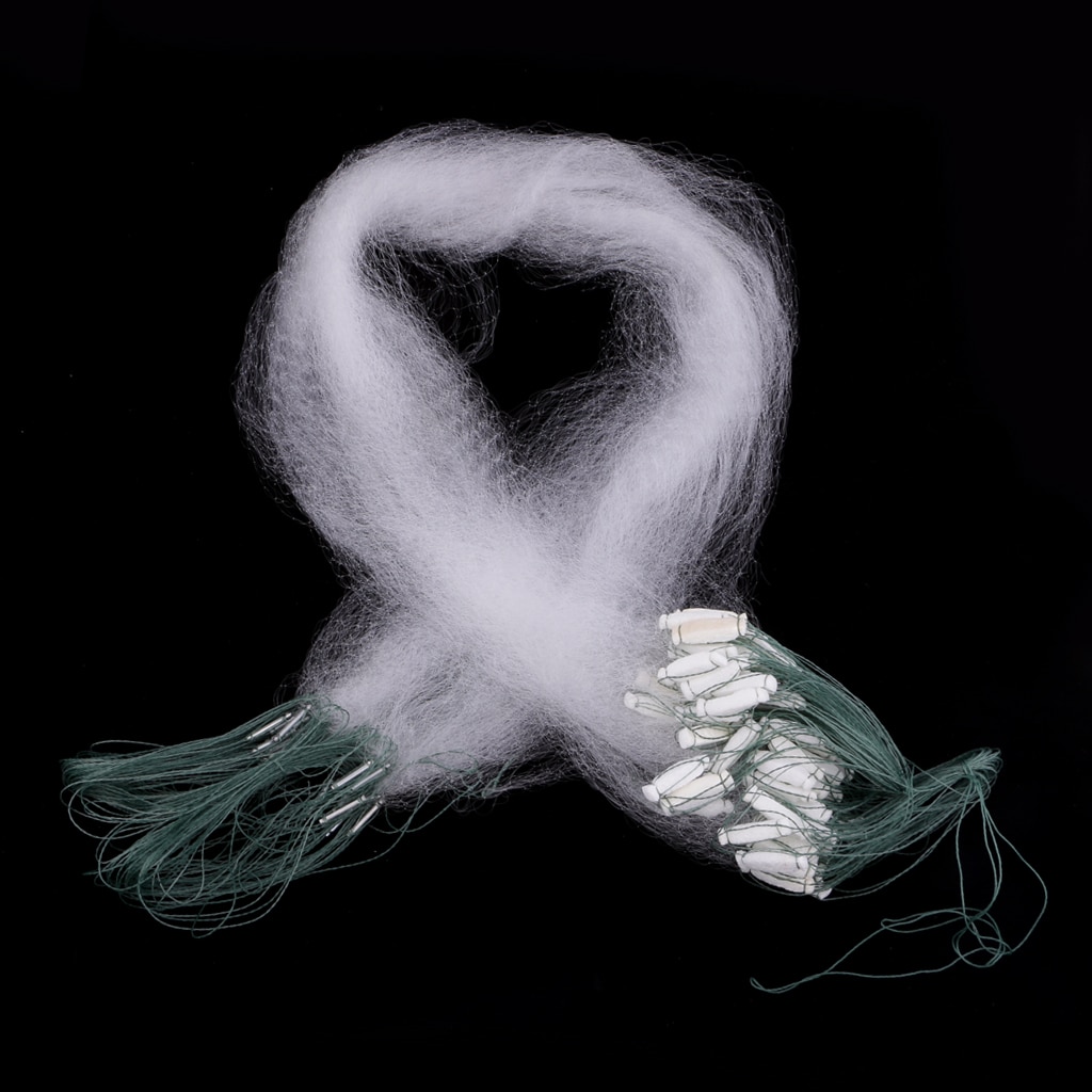 20m Lightweight Monofilament 1 Layer Fishing Gill Net 1cm x 1cm Mesh Hole