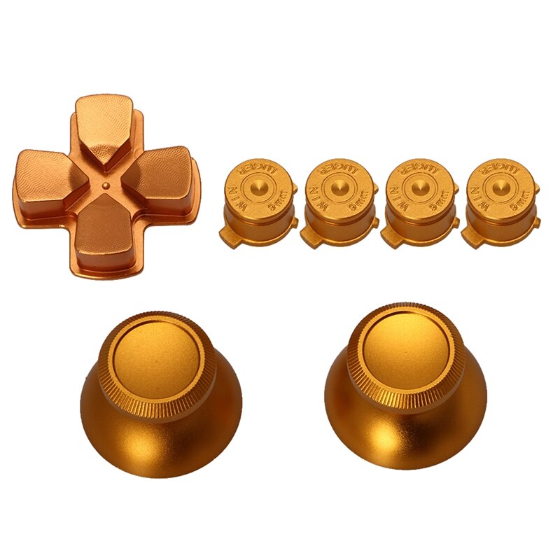 Aluminum Alloy Dpad Thumbstick Cap Bullet Buttons For Sony PS4 DualShock 4 Controller Kit