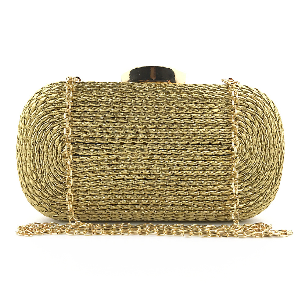 Clutch Bag Women&#39;s Goud Avonds Zakken Dames Schoudertas Crossbody Tas Stro Vrouwelijke Purse Sac Een belangrijkste: gold